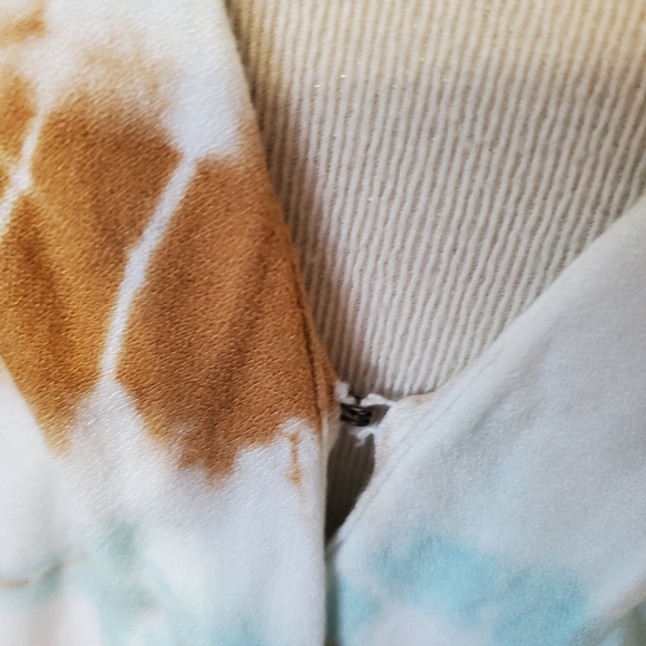 Young Fabulous & Broke Aqua Rust Oversized  Kimono Sleeve Top Women's Size Small - Picture 3 of 11